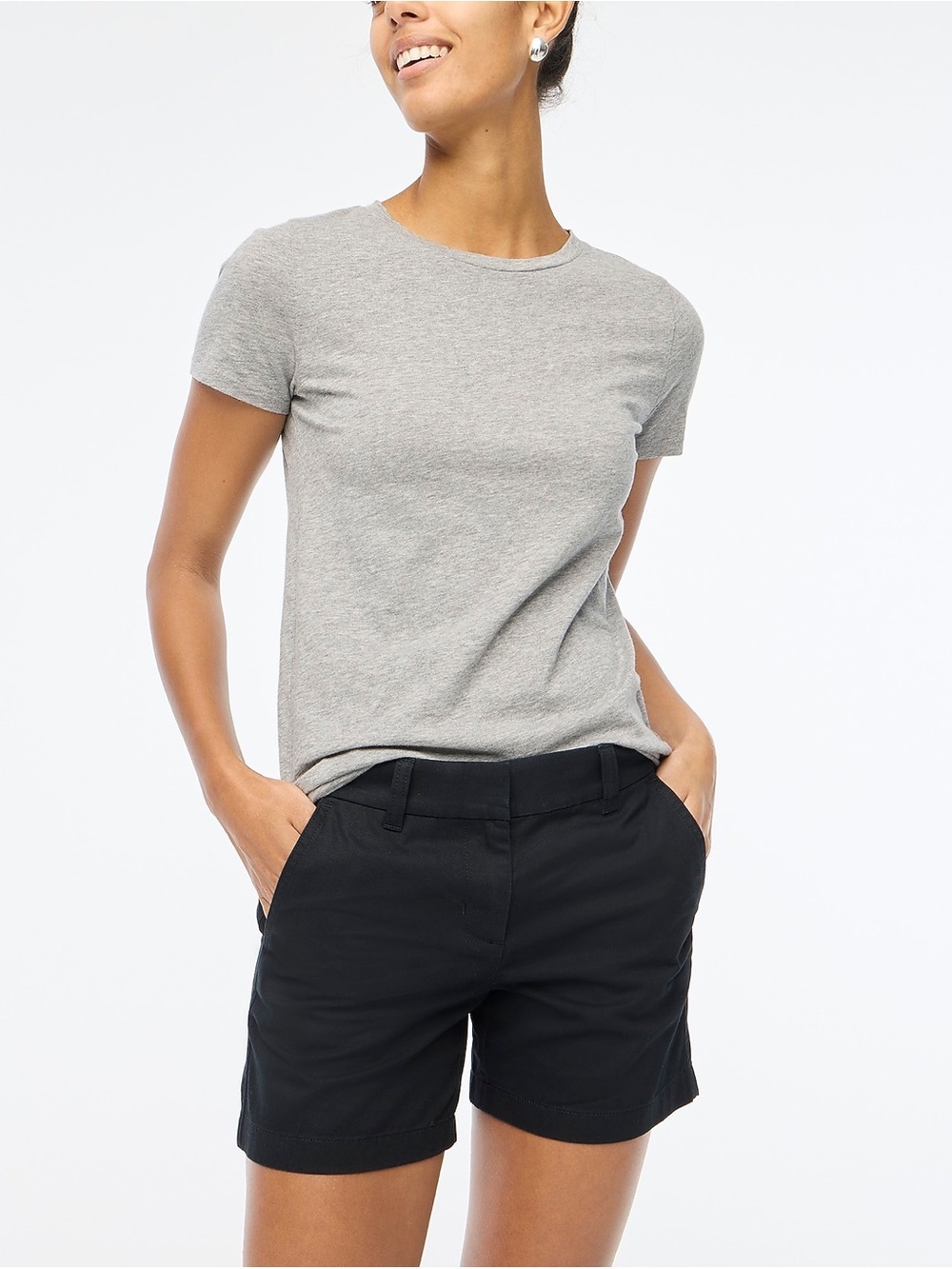 J by jcrew classic black chino 5 inch short brnew size 8 casual business chic